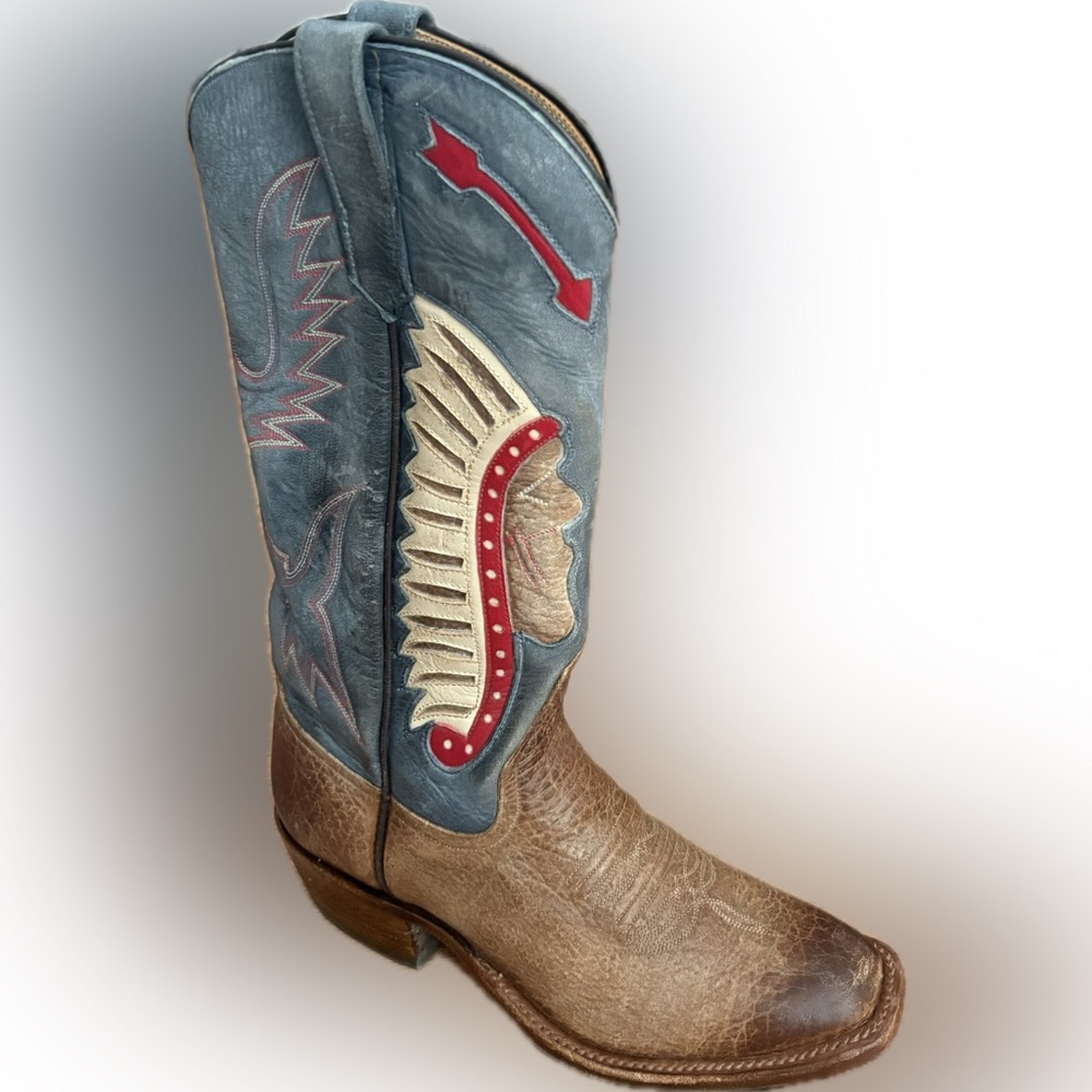 Rios of Mercedes Blue and Brown Boots